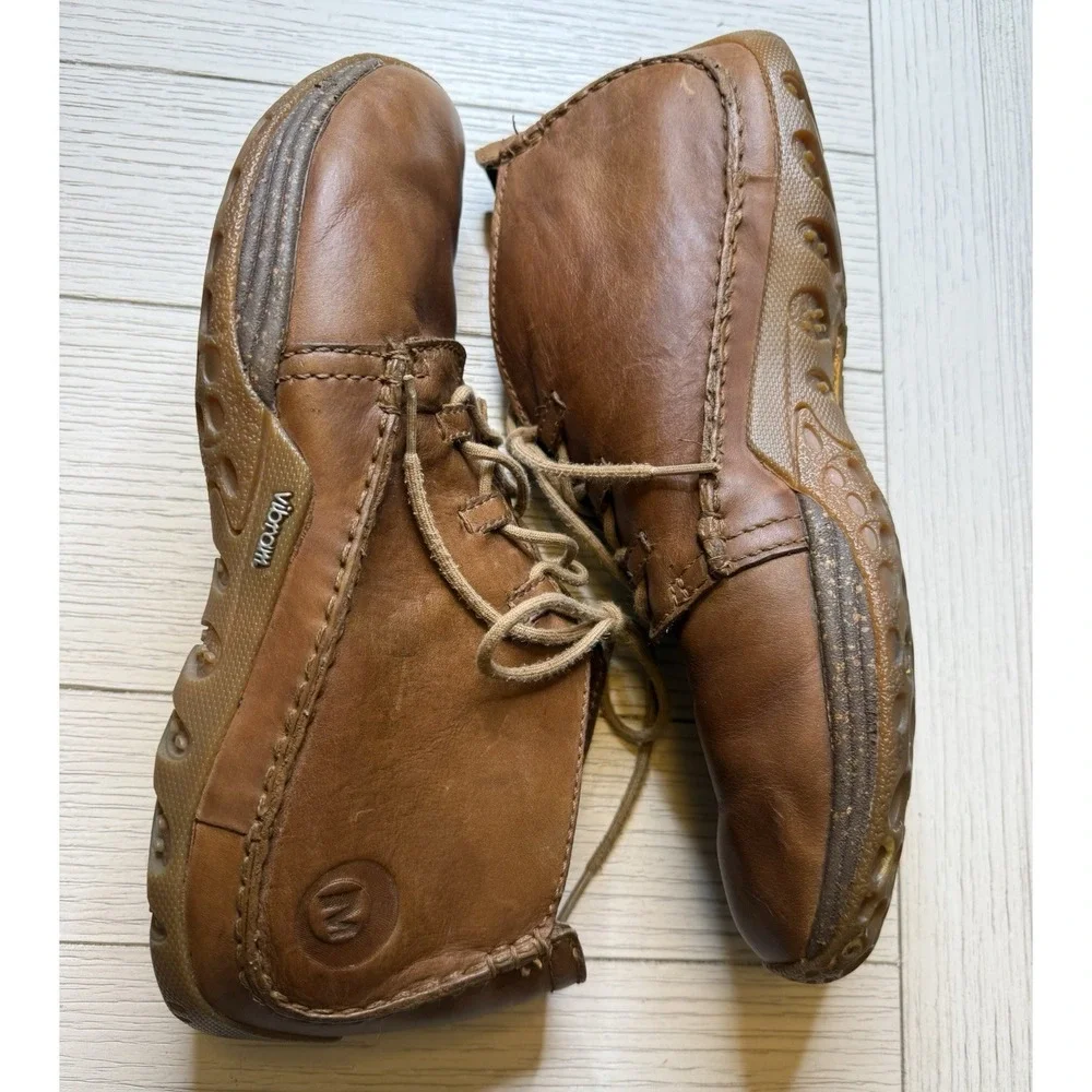 Merrell‎ Men Apollo Autumn Tan Chukka Leather Lace Up Ankle Boots Vibram Sole 10